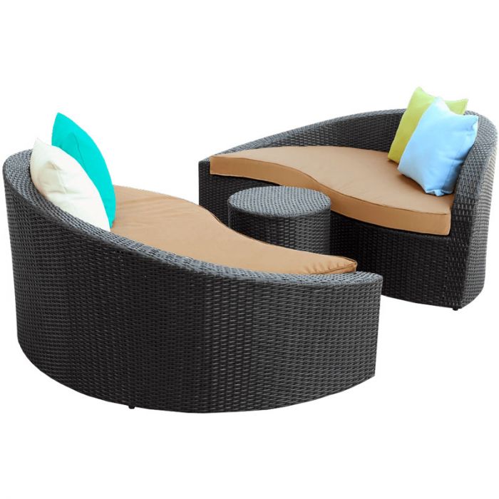 LexMod Twirl Lazy Outdoor Wicker